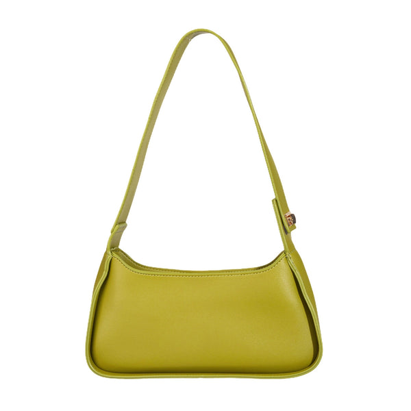 Kora Green Faux Leather Shoulder Bag