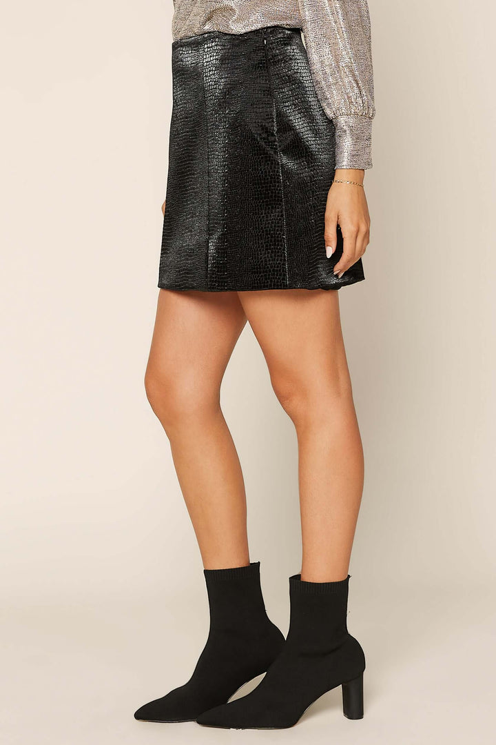 Faux Croc Leather Mini Skirt and Bottoms by Lovely Curated Things