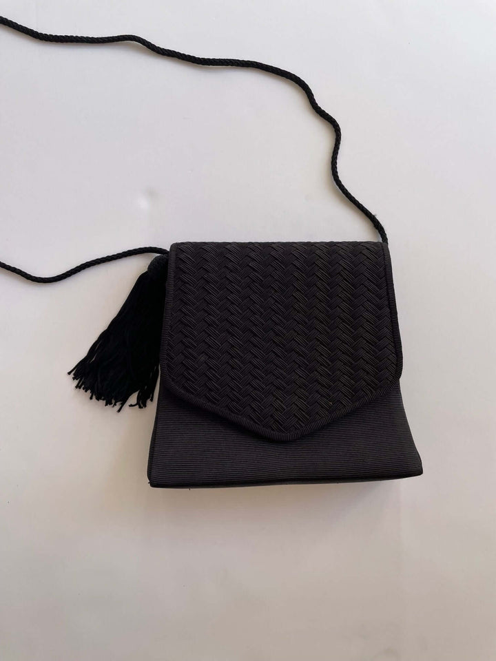 Vintage Square Handbag in Black and Accessories by Lovely Curated Things