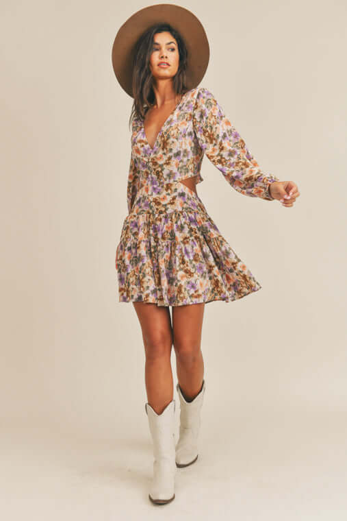Azalea Floral Cut-Out Mini Dress and Dresses by Lovely Curated Things