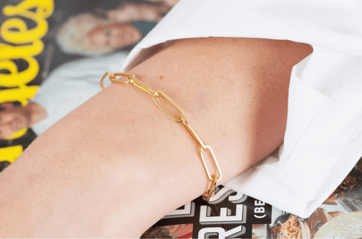 Wilder Gold Paperclip Chain Bracelet and Jewelry by Lovely Curated Things